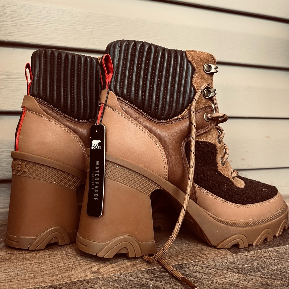 SOREL Brex Cozy Mixed-Media Lace-Up Booties